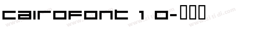 CairoFont 1 0字体转换